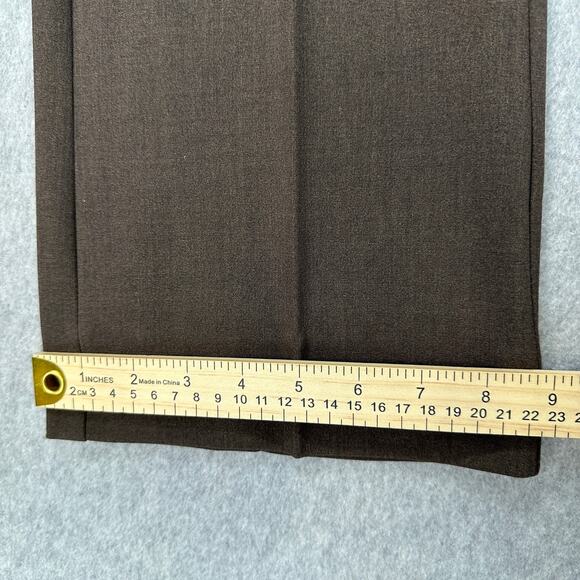 Kenneth Cole Amanda Pant WMNS Size 6 Short Brown Wide Leg Mid Rise Dress Slacks - Picture 10 of 10
